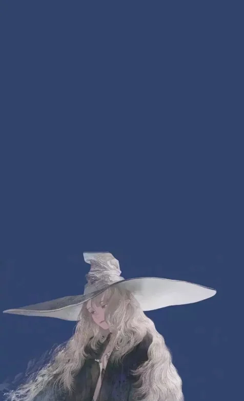 戴着巫师帽有着长长的白发的动漫女生-iPhone17-1