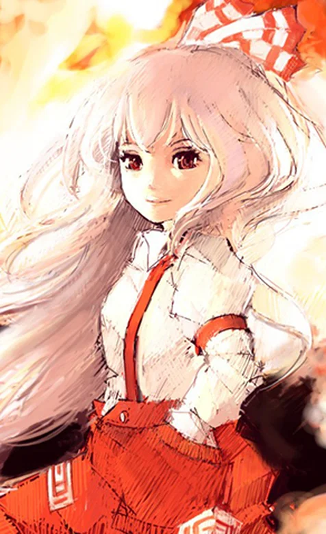 红色系动漫美少女高清手机壁纸-iPhone17-1