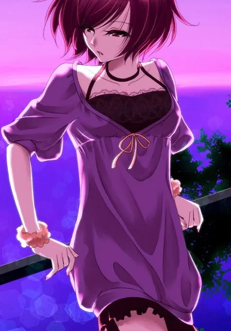 紫色清新清纯女孩手机安卓壁纸下载