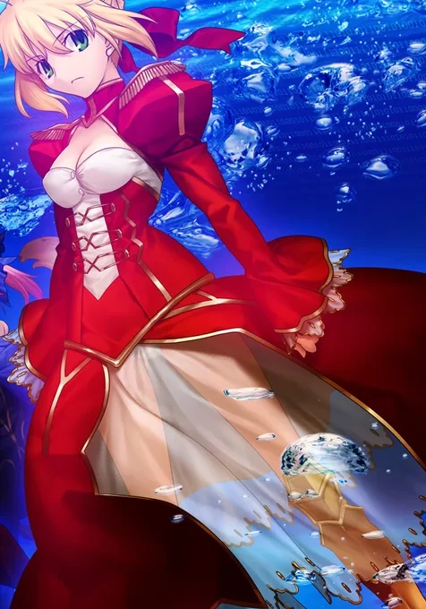 海洋背景霸气动漫少女桌面