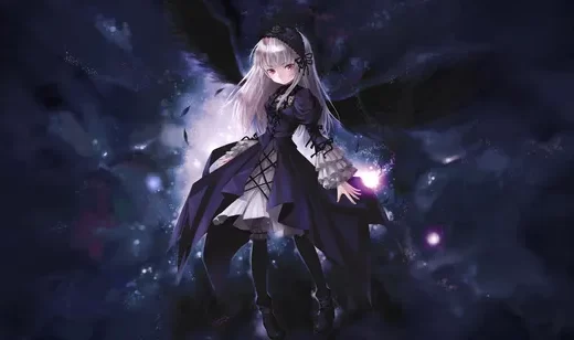 黑色酷帅动漫美女壁纸下载
