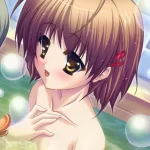 短发少女浴缸沐浴手机壁纸