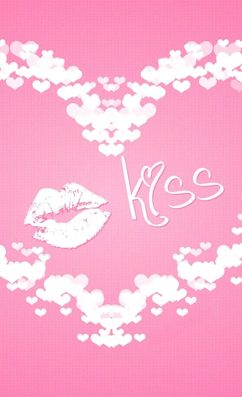 粉色KISS 个性爱情手机壁纸-iPhone17-1