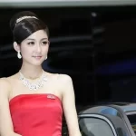 很有高贵气质的车模美女手机安卓桌面